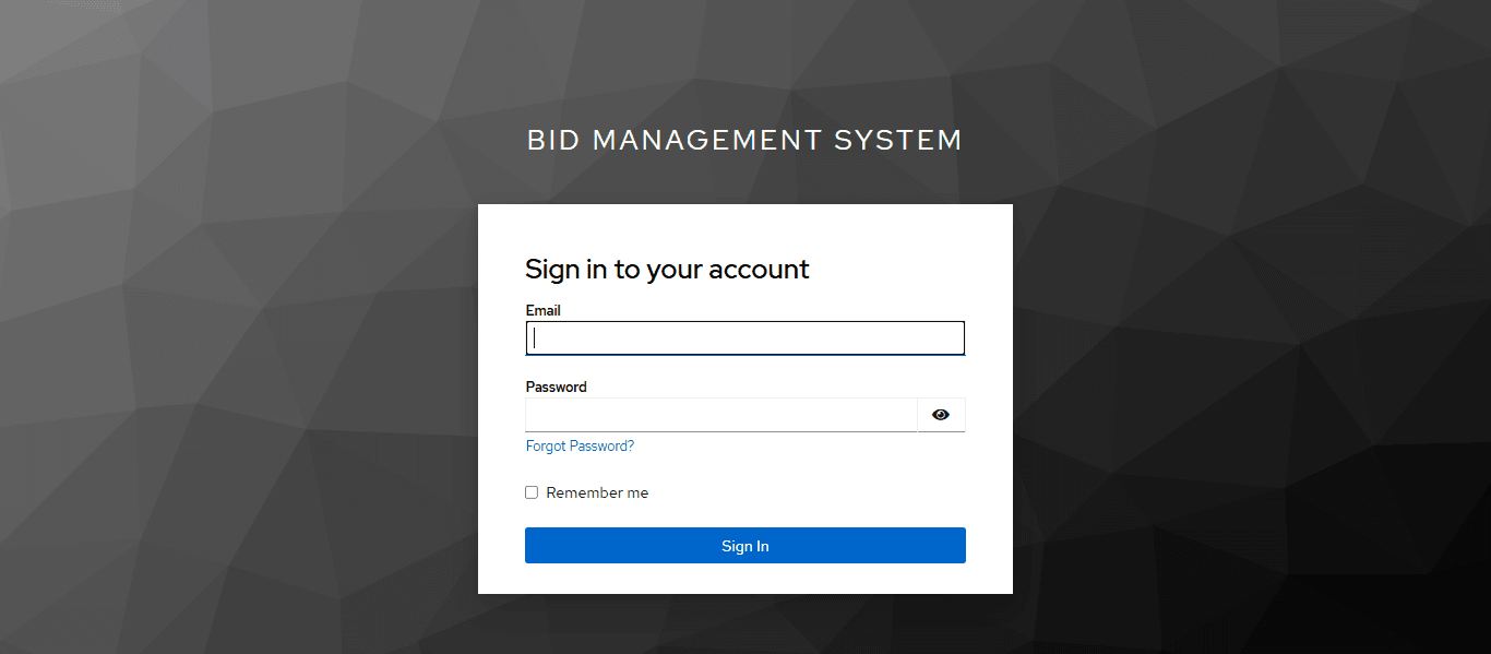 Bid Management System (BMS) – Internal Workflow Digitization